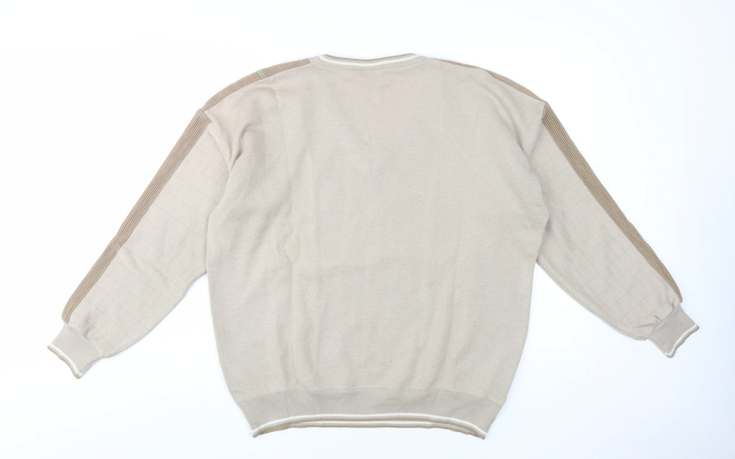 Gabicci Men's Beige V-Neck Pullover Jumper 2XL