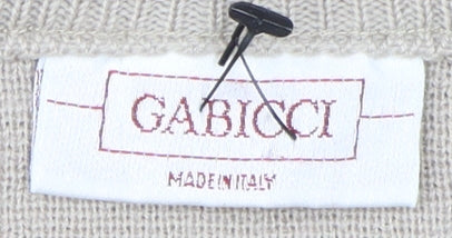 Gabicci Men's Beige V-Neck Pullover Jumper 2XL