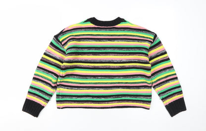 ASOS Women's Multicoloured Striped Pullover Size 8