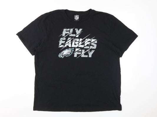 NFL Men's Black 2XL Graphic Print T-Shirt