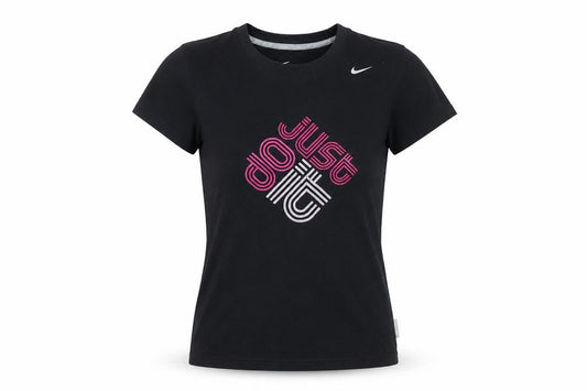 Womens UK Size S Nike Black Basic T-Shirt