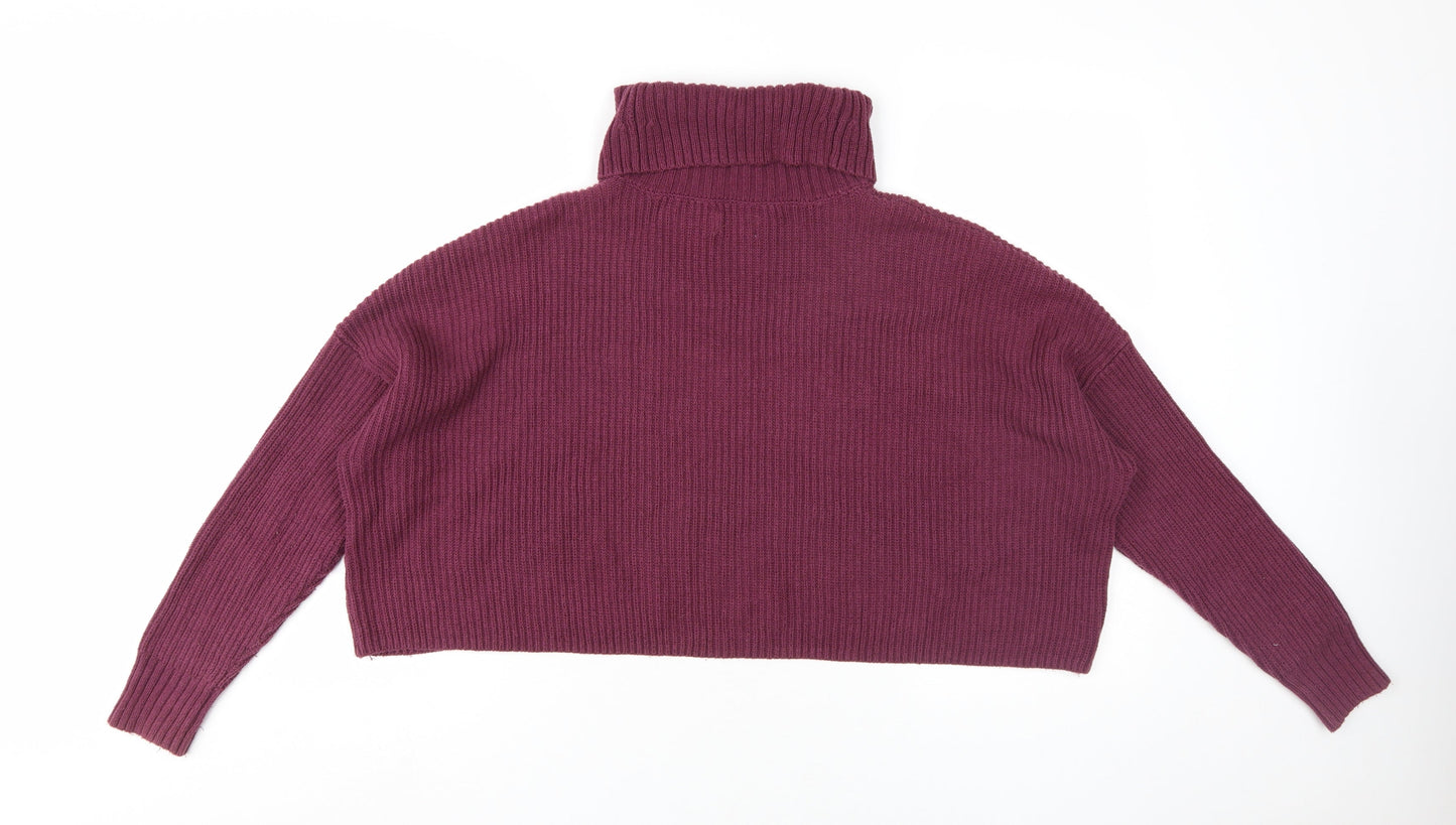Womens UK Size XS Hollister Purple Pullover Jumper