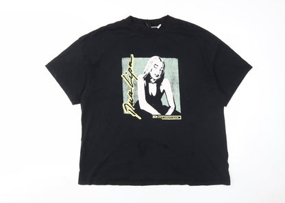 Unisex Adults UK Size M H&M Black  T-Shirt