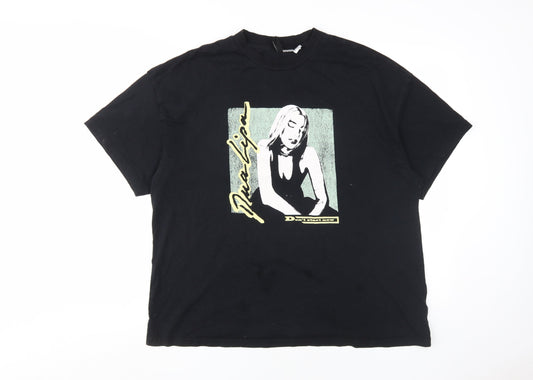 Unisex Adults UK Size M H&M Black  T-Shirt