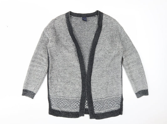 GAP Women's Grey Cardigan XS Geometric Knit