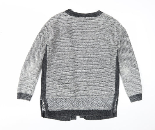 GAP Women's Grey Cardigan XS Geometric Knit