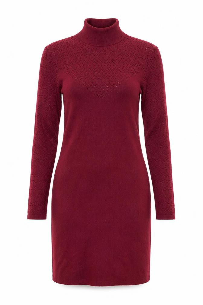Paraphrase Women's Red High Neck Sheath Dress S