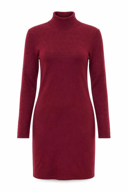 Paraphrase Women's Red High Neck Sheath Dress S