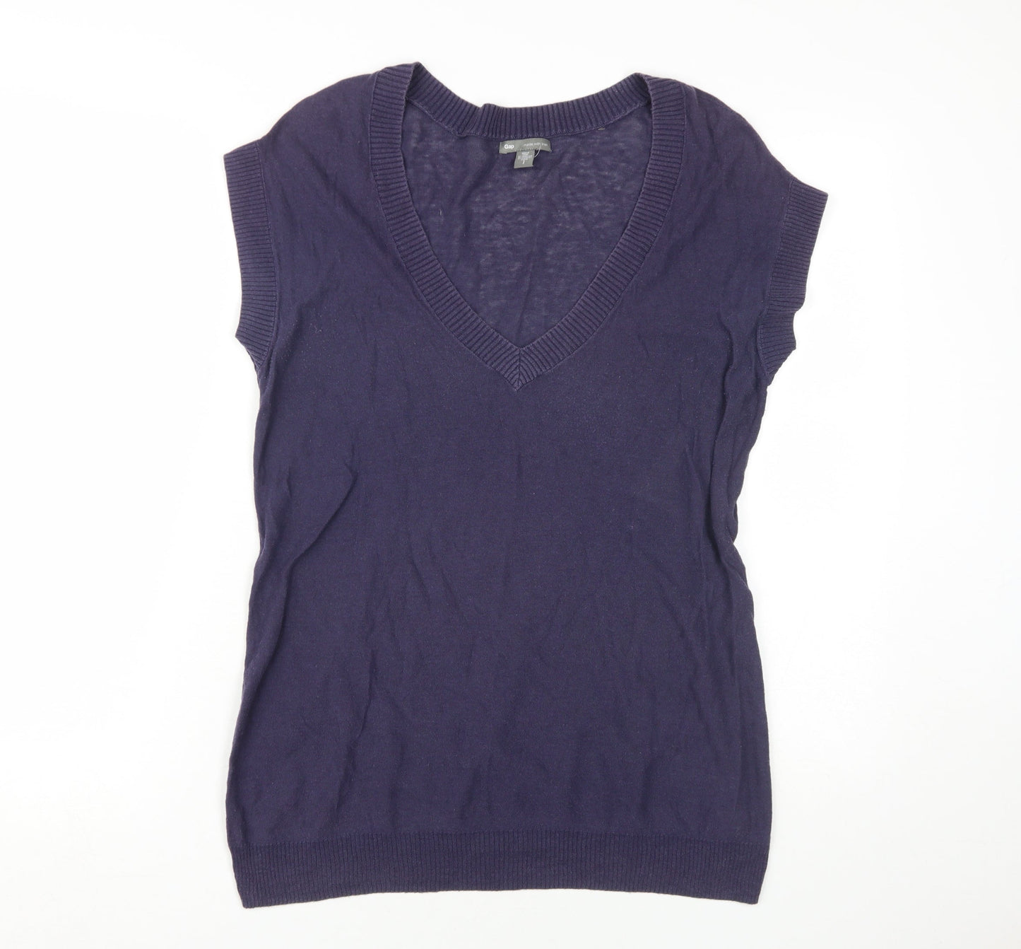 Gap Women's Purple Linen Knit Sleeveless Vest S