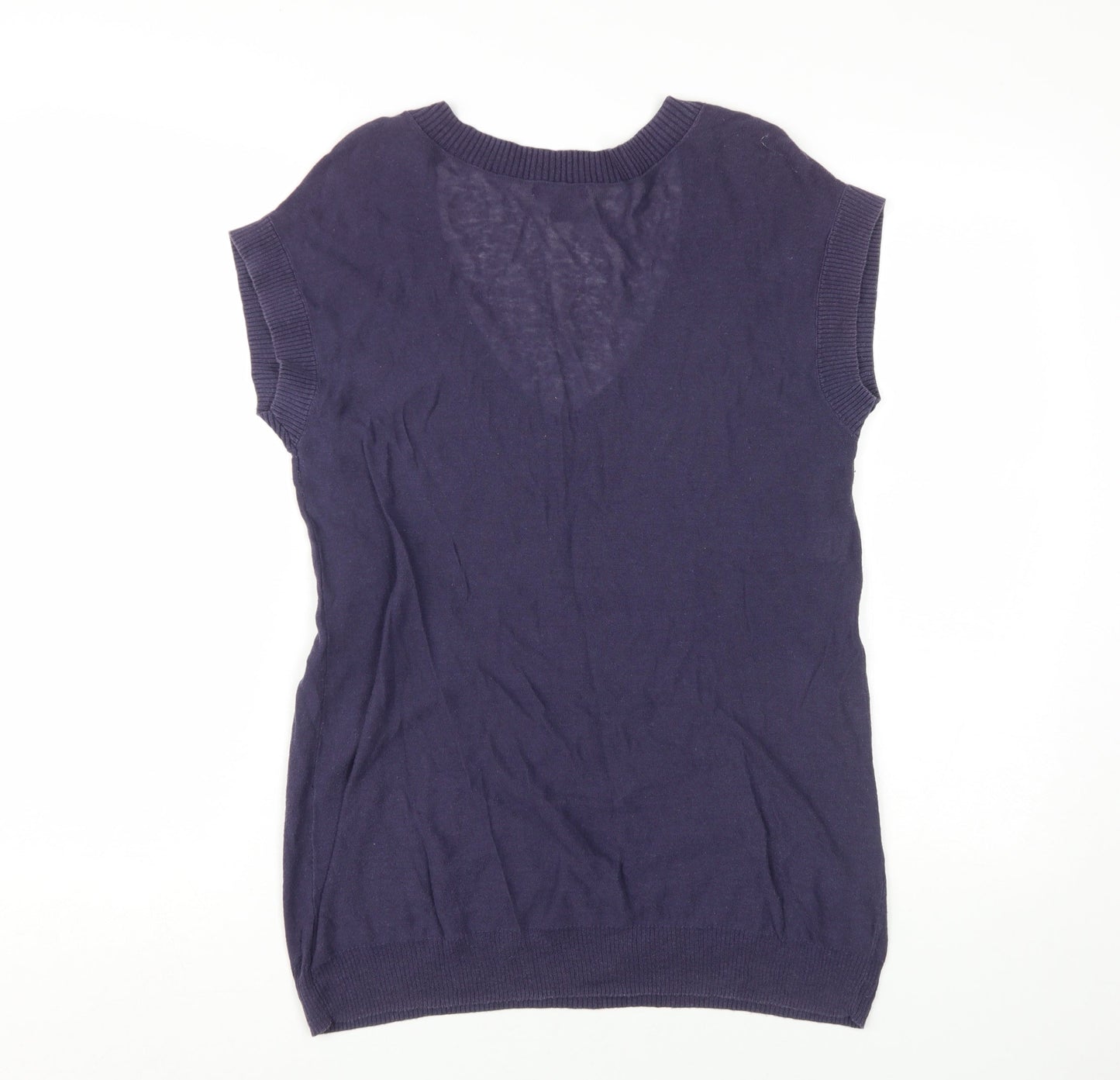 Gap Women's Purple Linen Knit Sleeveless Vest S