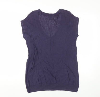 Gap Women's Purple Linen Knit Sleeveless Vest S