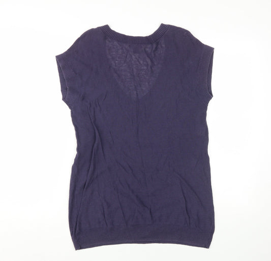 Gap Women's Purple Linen Knit Sleeveless Vest S