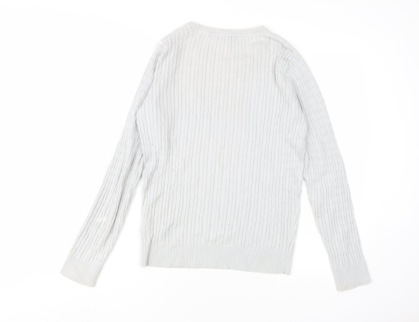 Crew Clothing Co. Women's Ivory Cotton Pullover Jumper Size 12