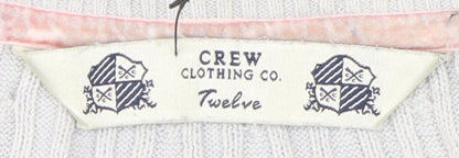Crew Clothing Co. Women's Ivory Cotton Pullover Jumper Size 12