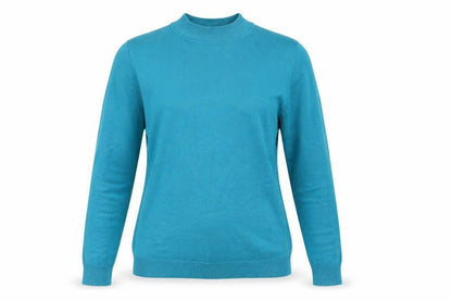 Womens UK Size M BASSINI Blue Pullover Jumper