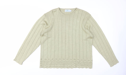 Honor Millburn Women's Beige L Knit Pullover Jumper