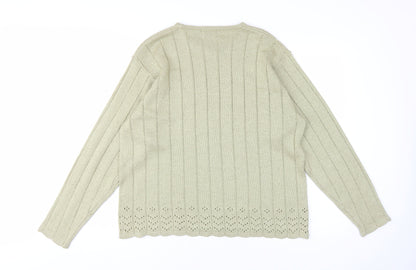 Honor Millburn Women's Beige L Knit Pullover Jumper