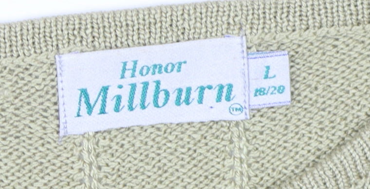Honor Millburn Women's Beige L Knit Pullover Jumper