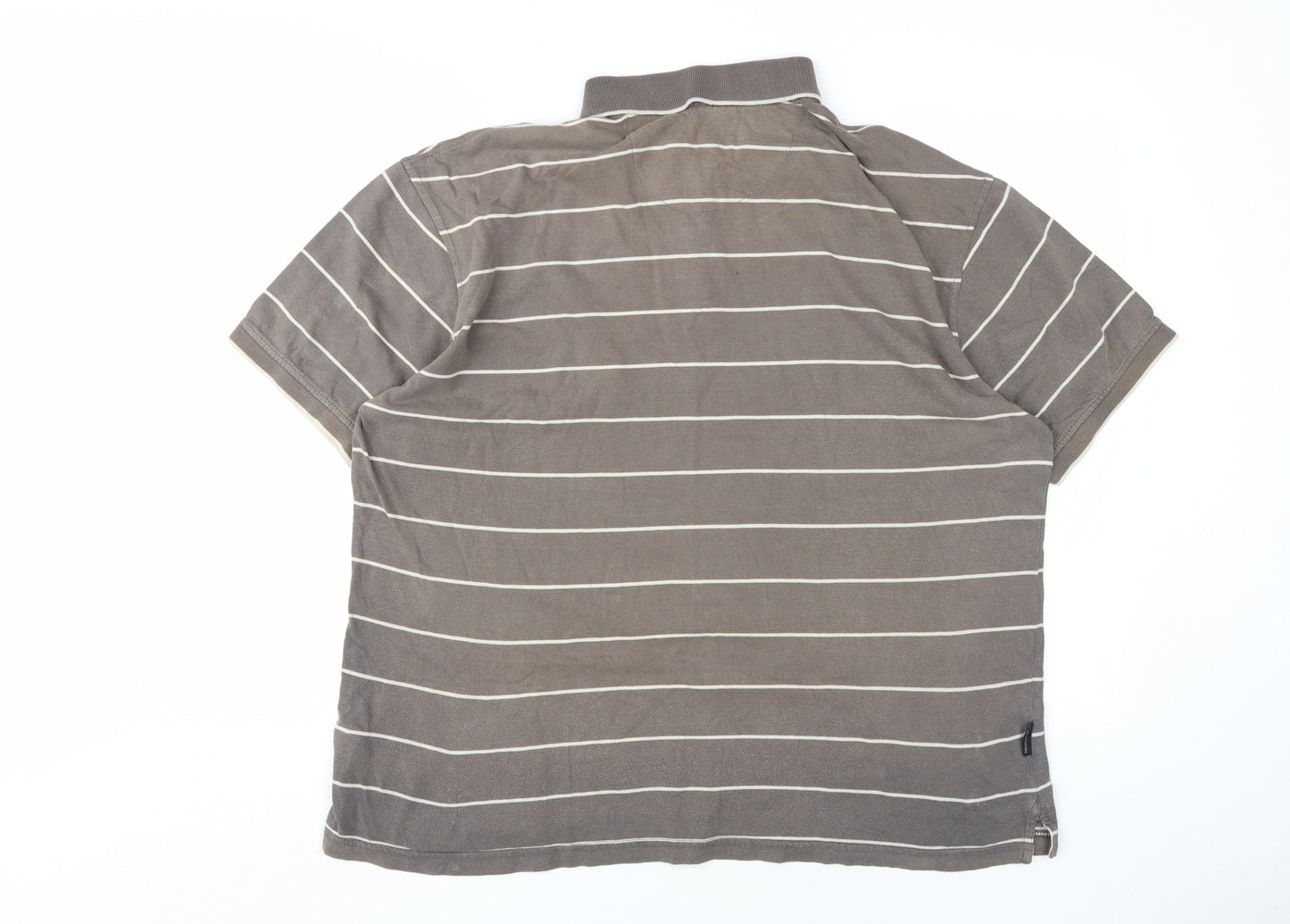 Trespass Men's Brown Striped Polo Shirt XL