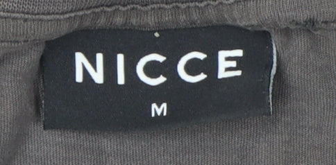 Nicce Men's Grey Medium Crew Neck Logo T-Shirt