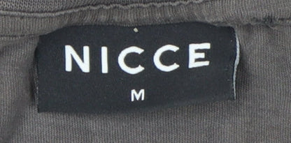 Nicce Men's Grey Medium Crew Neck Logo T-Shirt