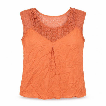 Womens UK Size 12 Klass Orange Basic Blouse