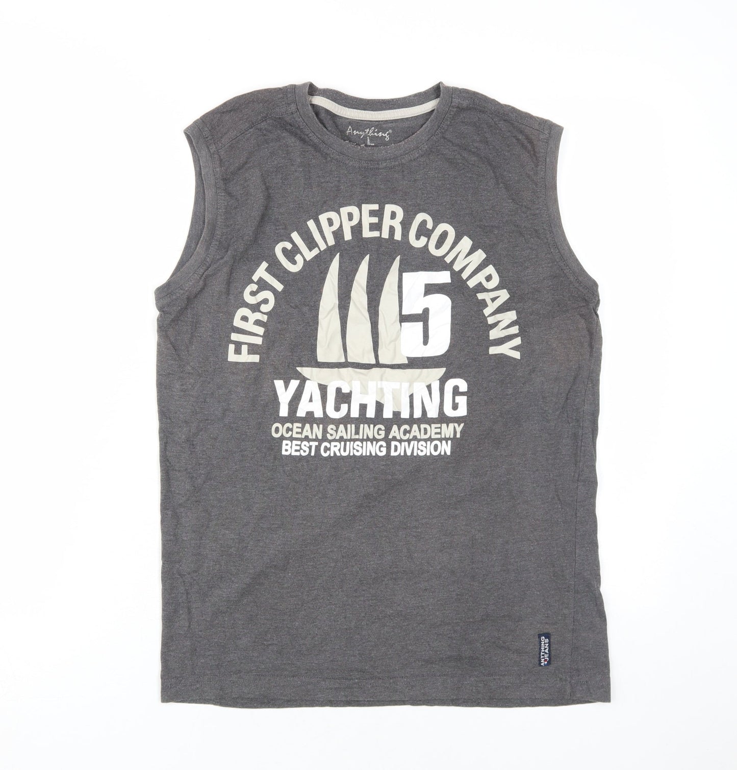 Anything Grey Tank Top Unisex Adults Large Nautical Style