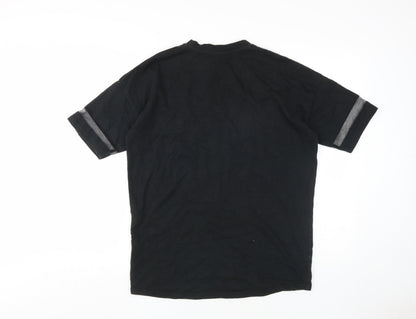 Unisex Adults UK Size XS Bench Black Basic T-Shirt