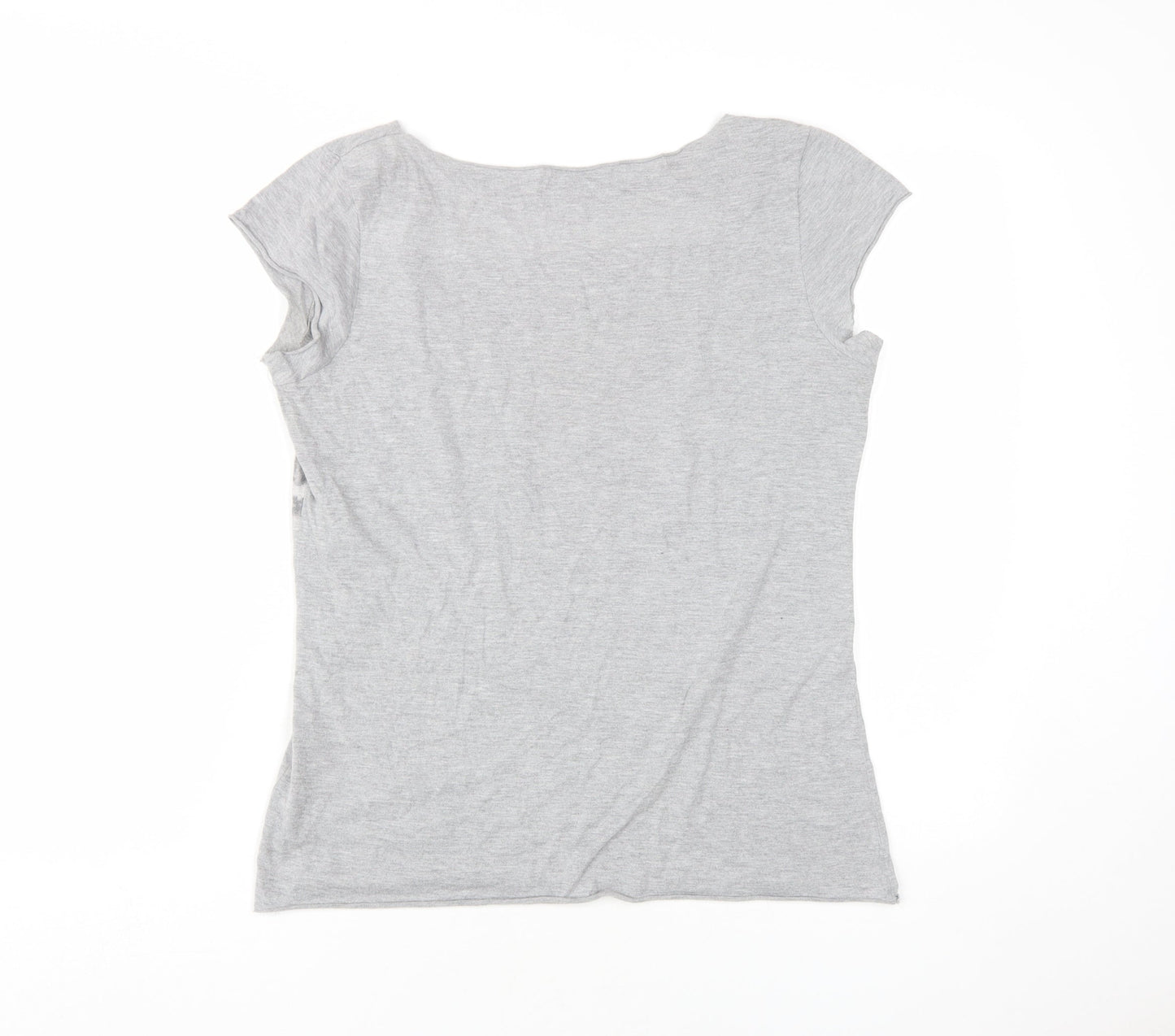 Pineapple Women's Grey Scoop Neck T-Shirt, Size 14