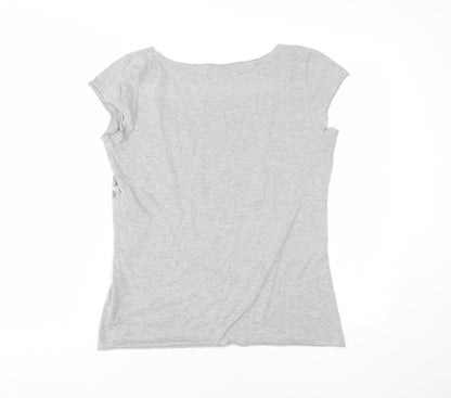 Pineapple Women's Grey Scoop Neck T-Shirt, Size 14