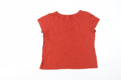 Womens UK Size 12-14 Harry Potter Red Basic T-Shirt