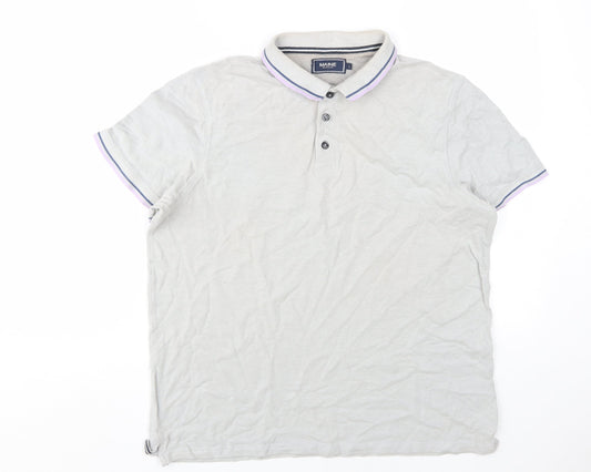 Maine New England Men's Beige Polo Shirt L