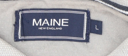 Maine New England Men's Beige Polo Shirt L