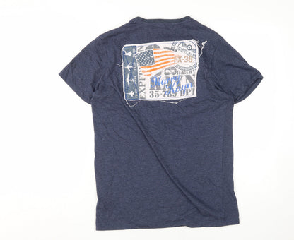 Harry Kayan Men's Blue Graphic Print T-Shirt Size 16