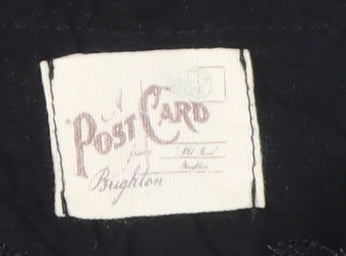 Womens UK Size 1 Post Card Black Basic Tank