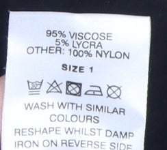 Womens UK Size 1 Post Card Black Basic Tank