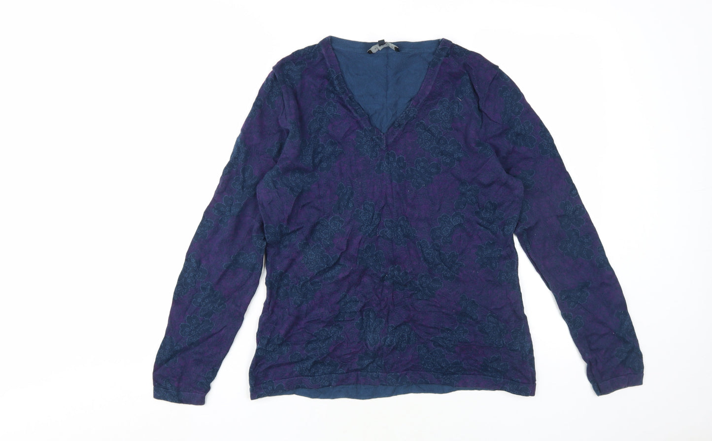 Womens UK Size M Viyella Purple Pullover Jumper