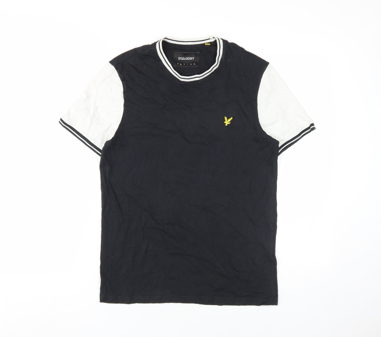 Lyle & Scott Men's Black Crew Neck T-Shirt, Size S, Cotton