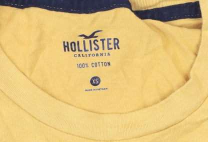 Mens UK Size XS Hollister Yellow  T-Shirt