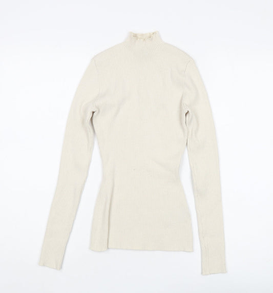 Womens UK Size S H&M Beige Pullover Jumper