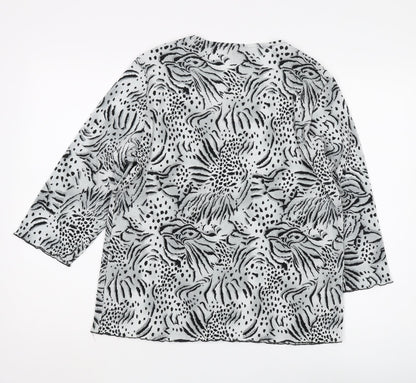 Bonmarche Women's Black & White Animal Print Tunic, Size 22