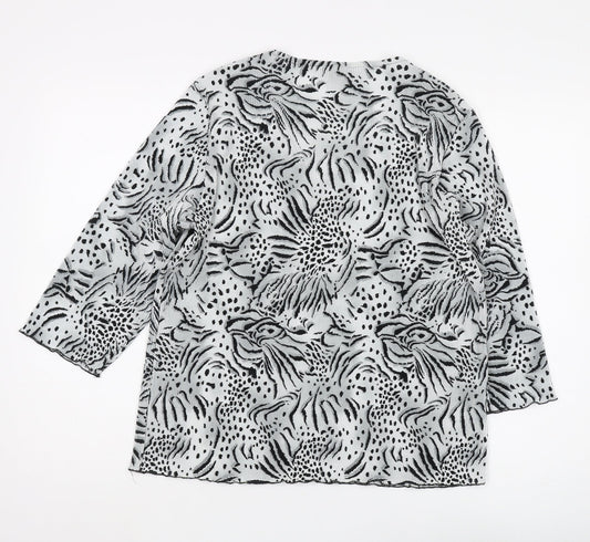 Bonmarche Women's Black & White Animal Print Tunic, Size 22