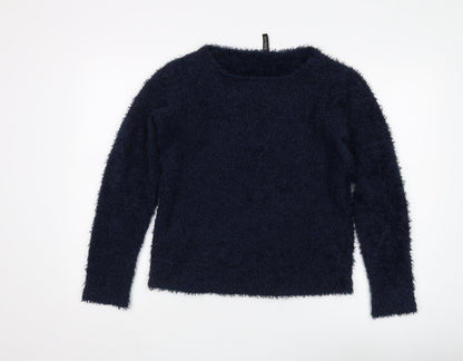 Womens UK Size 12 Divided Blue Pullover Jumper