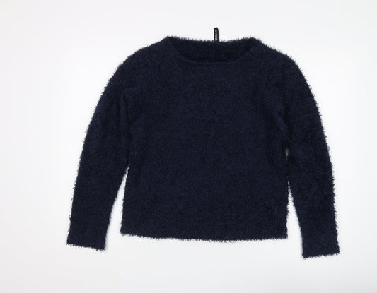 Womens UK Size 12 Divided Blue Pullover Jumper