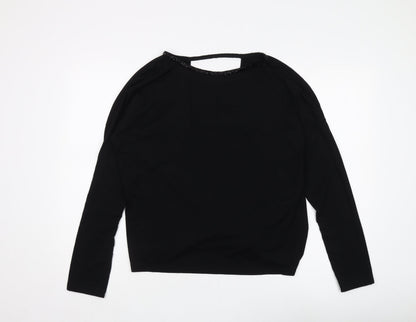 Womens UK Size S Religion Black Wrap Blouse