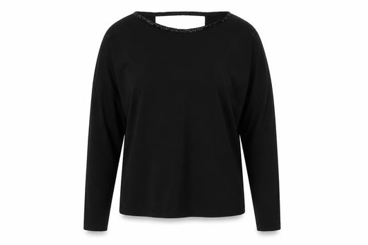 Womens UK Size S Religion Black Wrap Blouse