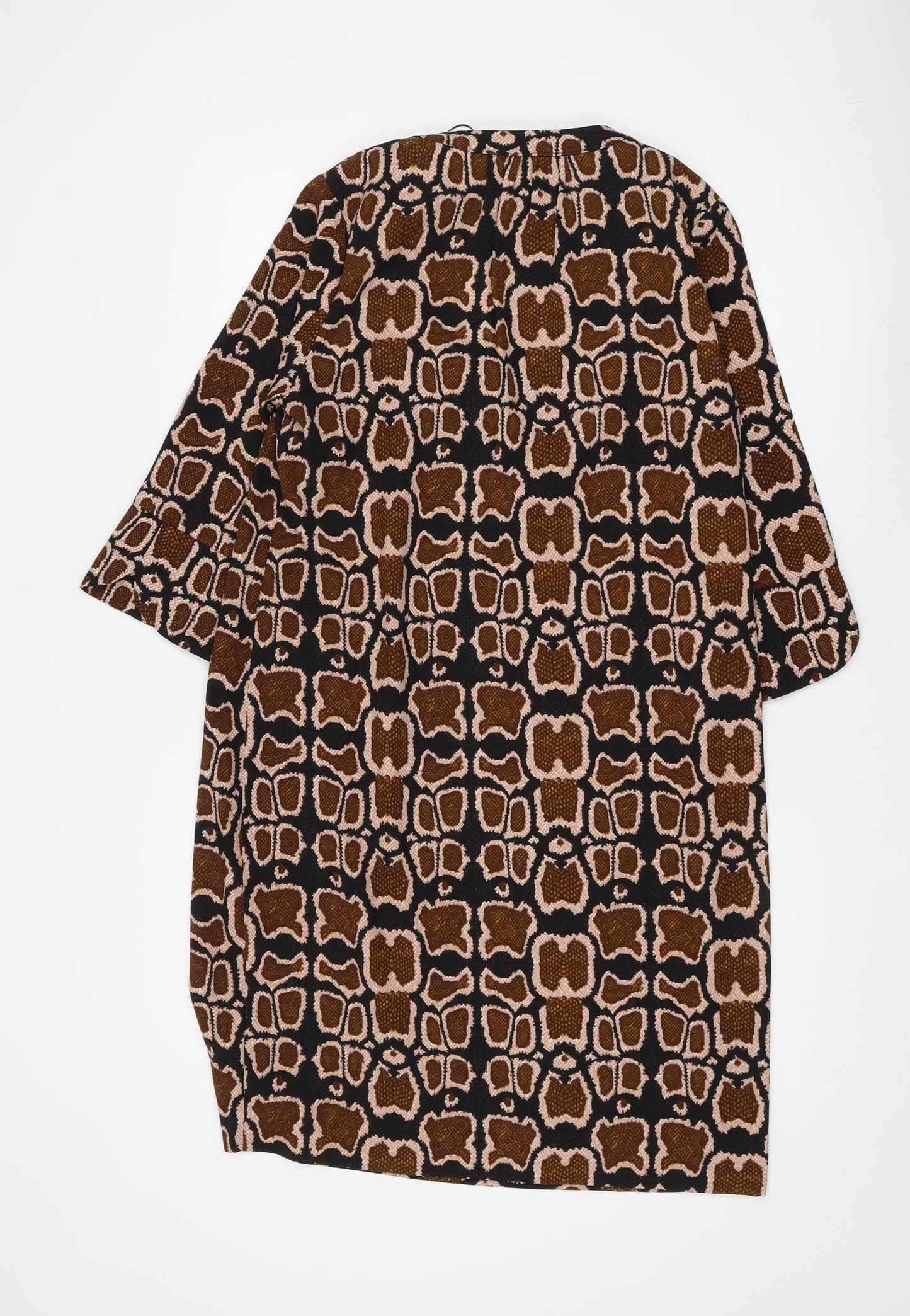 Marks and Spencer Women's Animal Print Shift Dress - Size 12