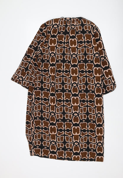 Marks and Spencer Women's Animal Print Shift Dress - Size 12