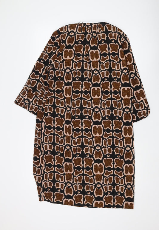 Marks and Spencer Women's Animal Print Shift Dress - Size 12