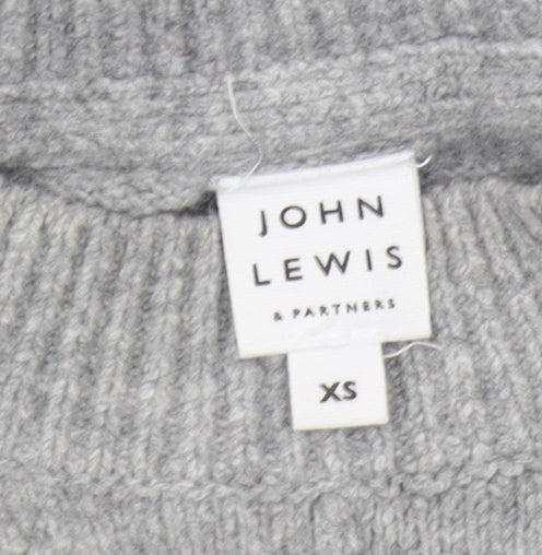 Womens UK Size XS John Lewis & Partners Grey Pullover Jumper
